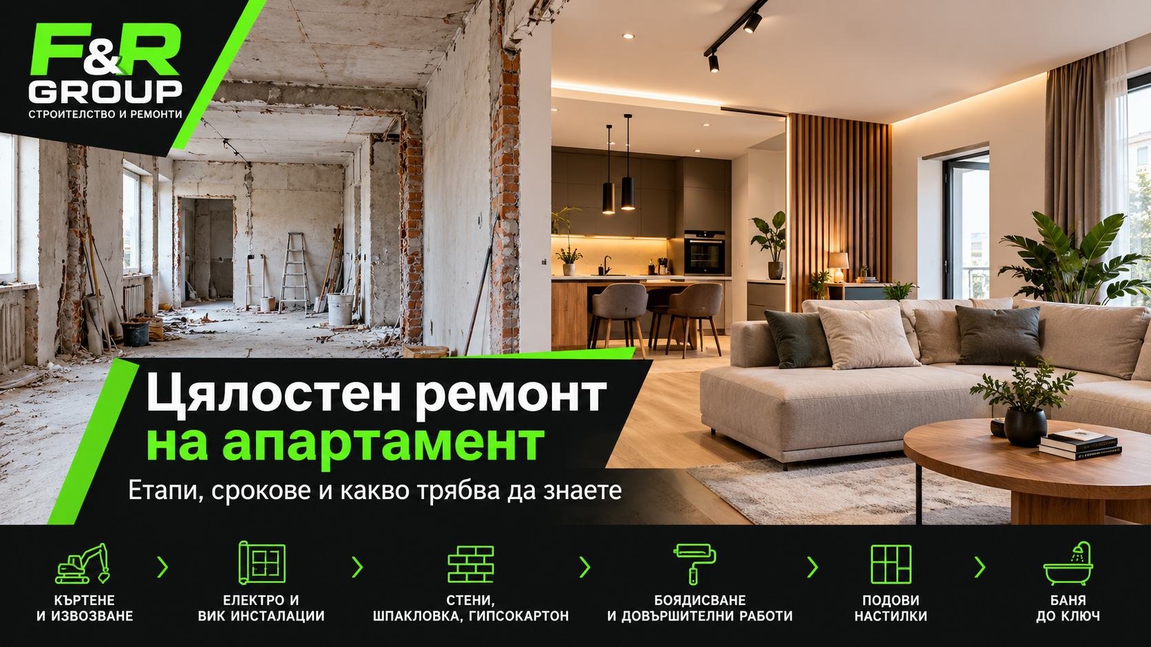 Цялостен ремонт на апартамент – F&R Group